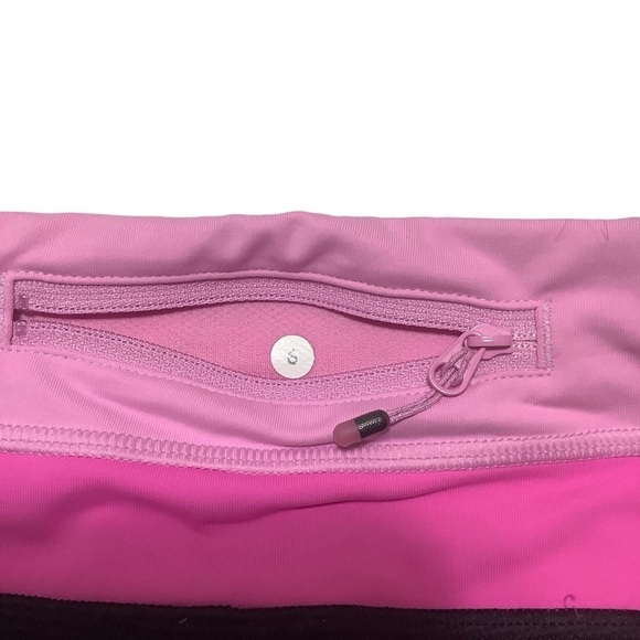 Lululemon Run: Inspire Crop II Sz 6 Black/White/Paris Pink - Picture 5 of 12